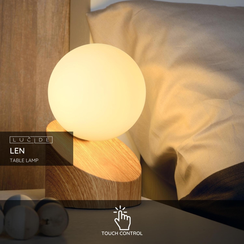 Lucide LEN - Stolná lampa - Ø 10 cm - 1xG9 - Natural